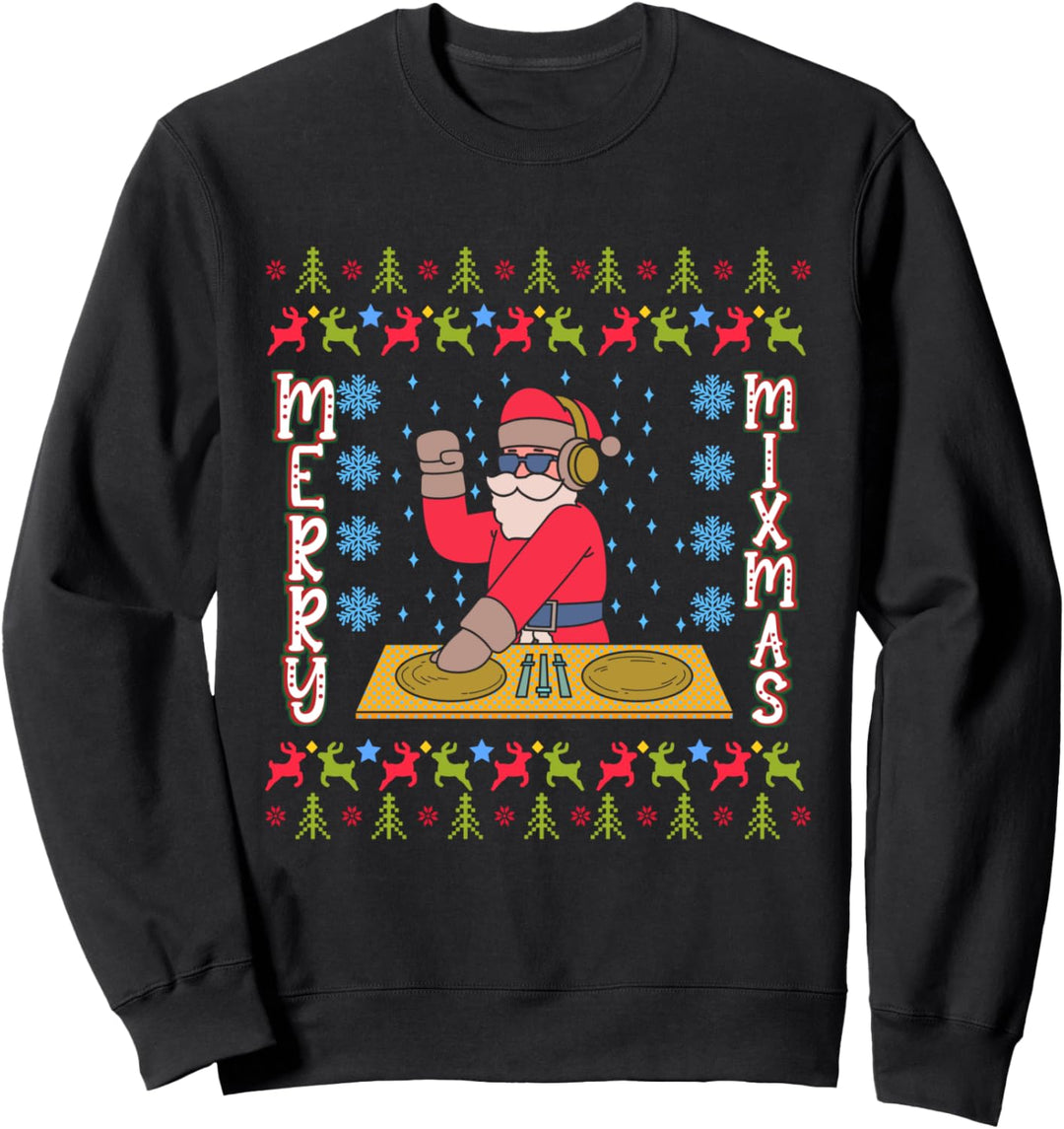 Musikproduzent DJ Xmas Mixmas Audio Engineer Ugly Christmas Sweatshirt
