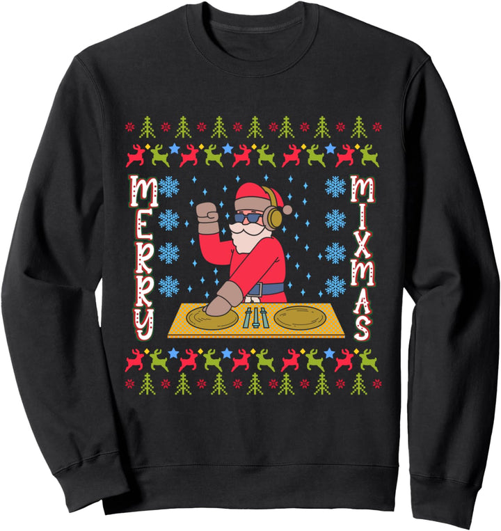 Musikproduzent DJ Xmas Mixmas Audio Engineer Ugly Christmas Sweatshirt