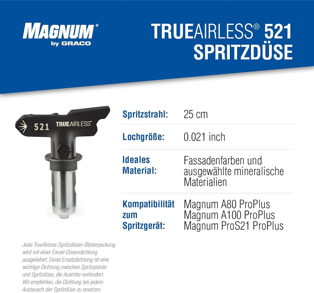 Graco TRA521 TrueAirless 521 Spritzdüse – für Magnum A80, A100, ProS21