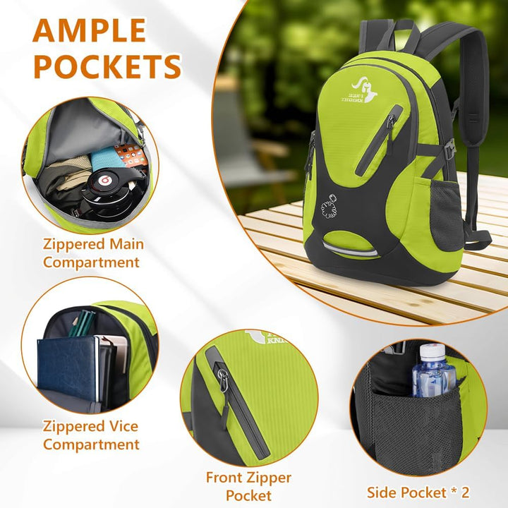 flintronic Wanderrucksack Klein Damen Herren, 20L Faltbarer Rucksack Ultraleicht für Kinder, Wasserd