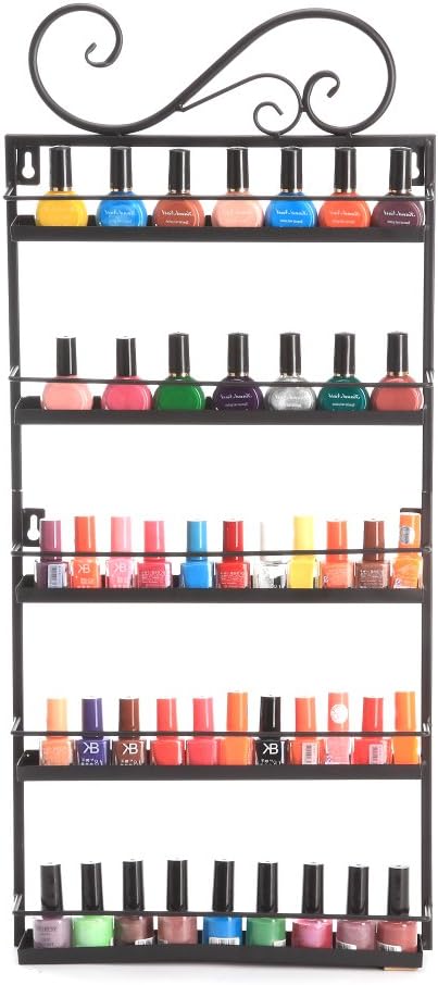 5-Tier Nagellack Regal Metall Kosmetik Aufbewahrung Nagellackregal Wandregal für Tonie Ätherisches Ö