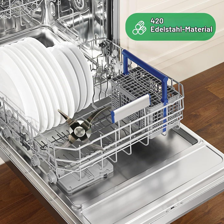 Titanstreichklinge Messer für Vorwerk Thermomix TM6 Küchenmaschine zubehör Titan TM6, Titan TM6