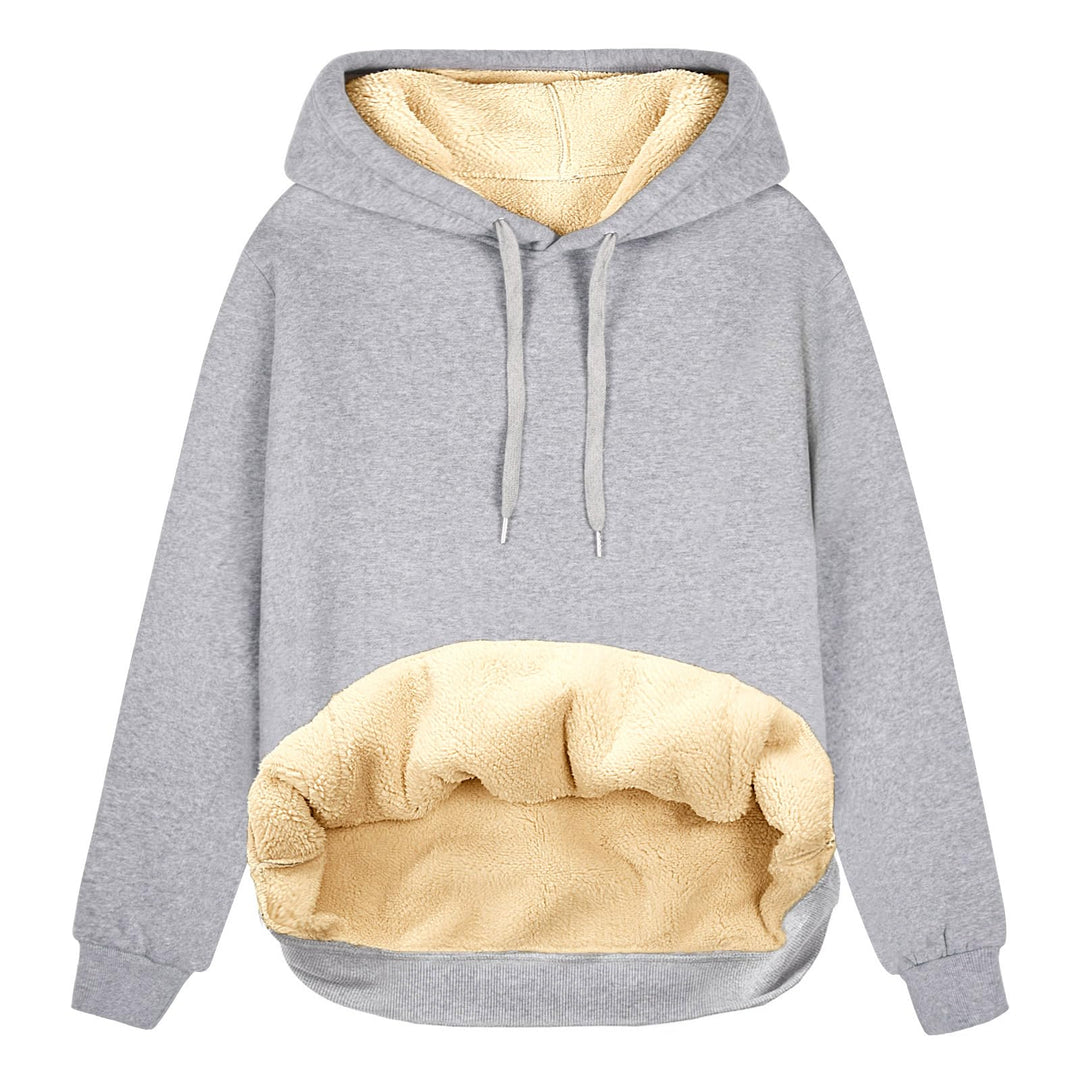TOMEEK Damen Winter Warmes Sweatshirt Fleece Sherpa Gefütterter Pullover mit Kapuze Lässiger Sportli
