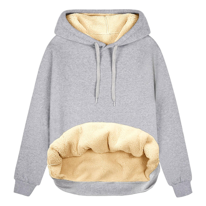 TOMEEK Damen Winter Warmes Sweatshirt Fleece Sherpa Gefütterter Pullover mit Kapuze Lässiger Sportli