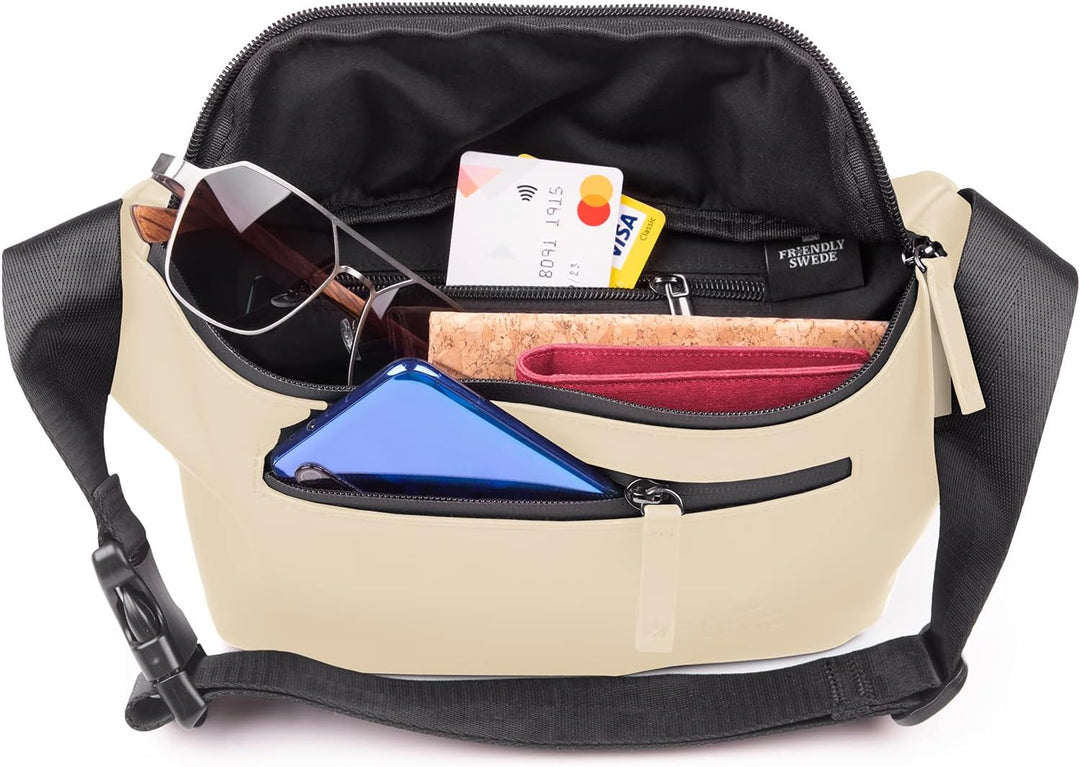 The Friendly Swede Bauchtasche Damen, Herren - Stylisch Gürteltasche Fanny Pack, Hüfttasche, Waist B
