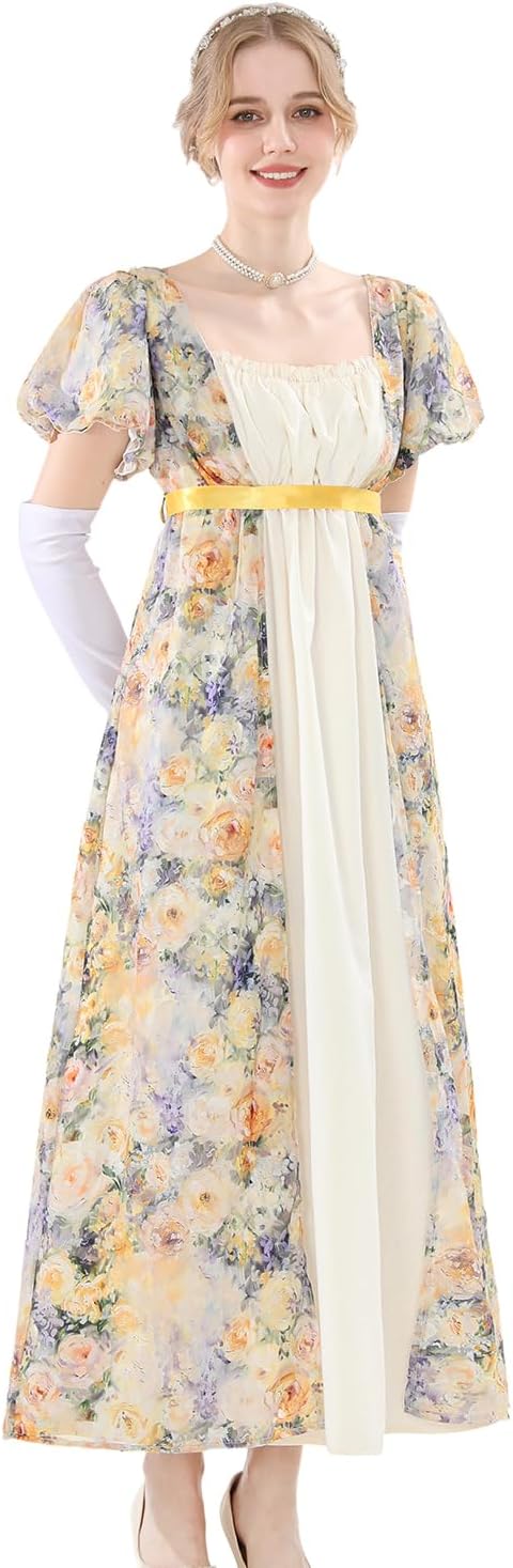 CR ROLECOS Kleider 19 jahrhundert Regency Kleider Empire Kleid Viktorianisches Kostüme für Hochzeit