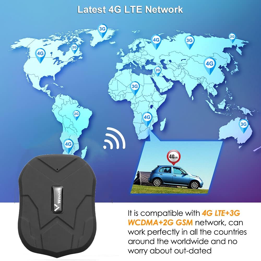 4G Auto GPS Tracker App für Android und iPhone, GPS Tracker geeignet für Autos/LKWs/Motorräder, GPS