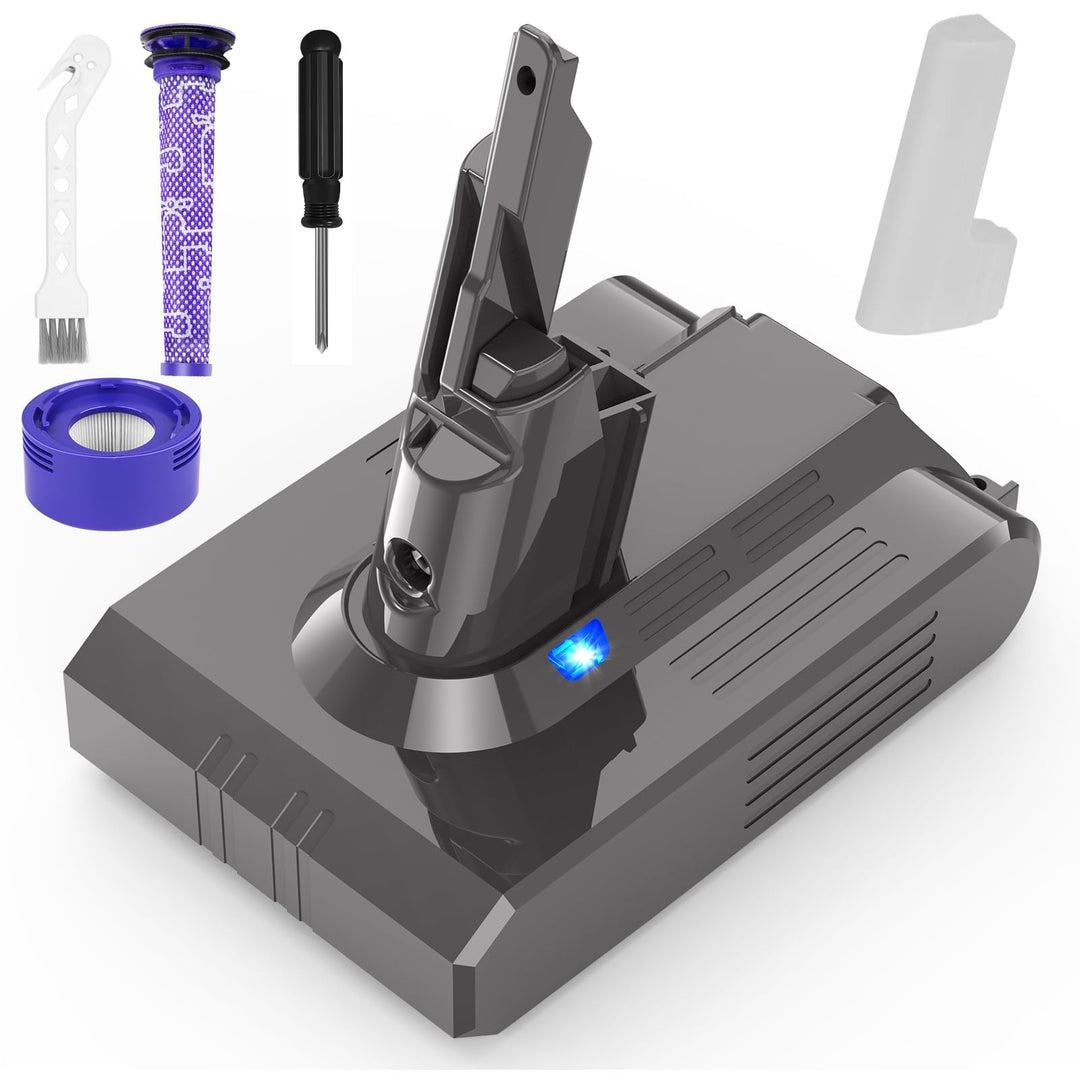 Ersatz für V7-Akku, Ersatzakku 6500 mAh, kompatibel mit Dyson SV11 V7 Motorhead Animal Trigger HEPA