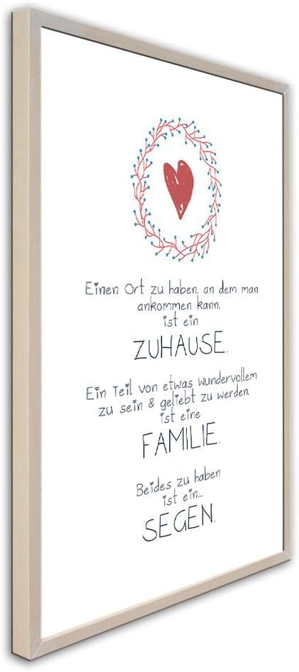 artissimo, Spruch-Bild gerahmt, 51x71cm, PE5996-ER, Zuhause/Familie/Segen, Bild, Spruch-Poster mit R