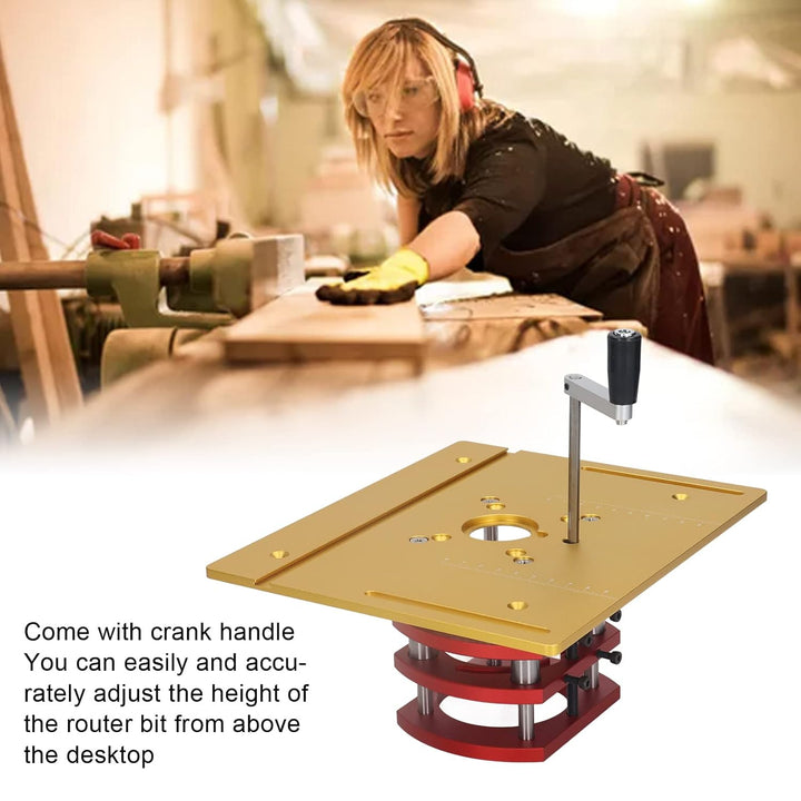 Router Lift Kit Manuelles Heben Router Lift System Kit Router Table Saw Insert Grundplatte für Route