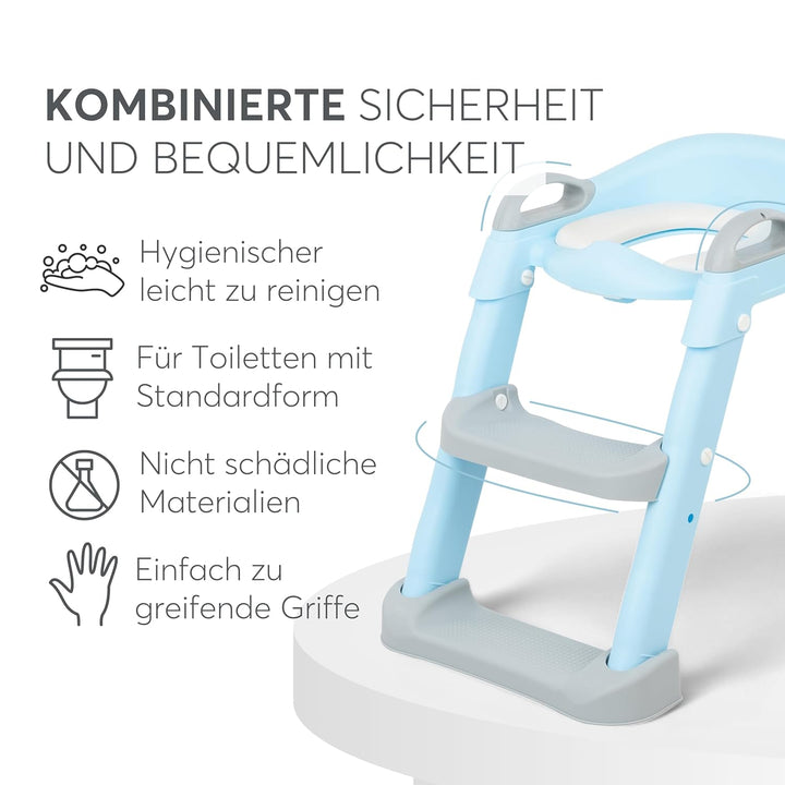 KikkaBoo Toilettensitz für Kinder mit Treppe LEA, Toilettentrainer, Zusammenklappbar & einstellbar,