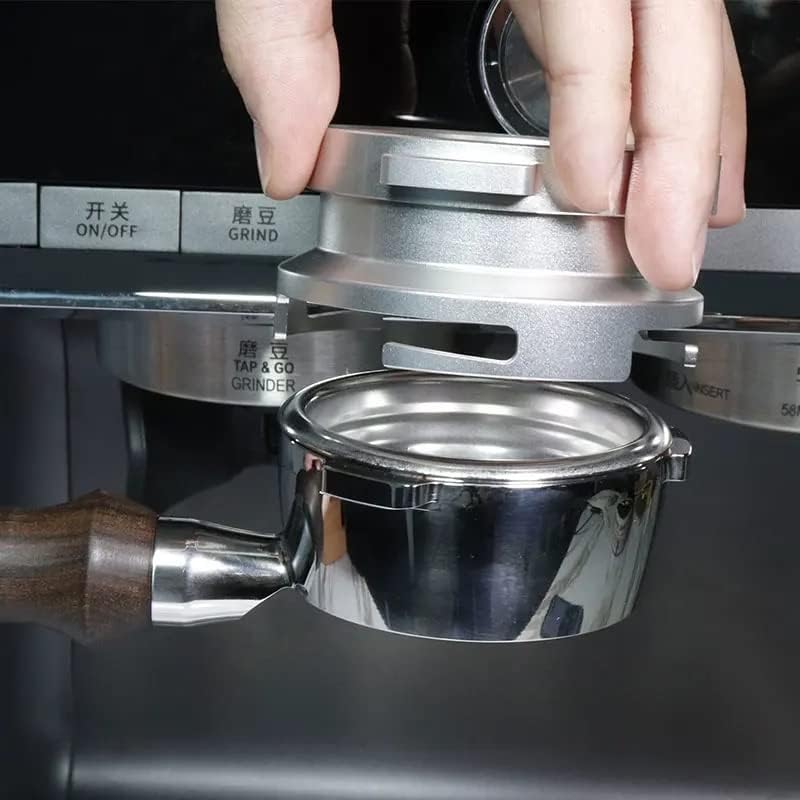 CAPFEI Kaffee Dosierring 58mm für CASABREWS Ultra/Beem/Cecotec Cumbia Siebträger 58mm 3 Ohren - Silb