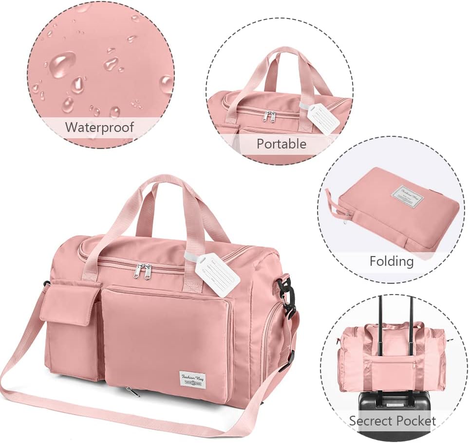 Flintronic 35L Faltbare Reisetasche Gepäcktasche Grosse Weekender Übernachtungstasche Urlaubstasche