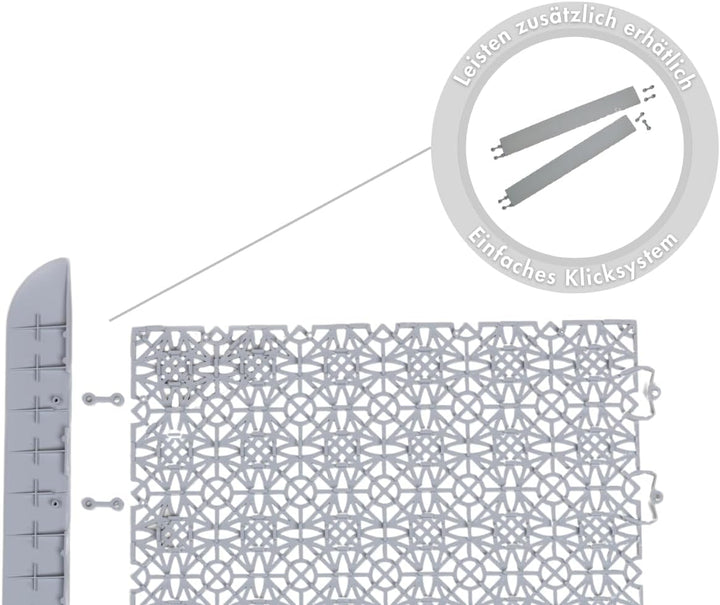 andiamo Terra Sol Terassenfliesen Klicksystem - Kunststoffplatten Aussenbereich für Balkon - Terasse