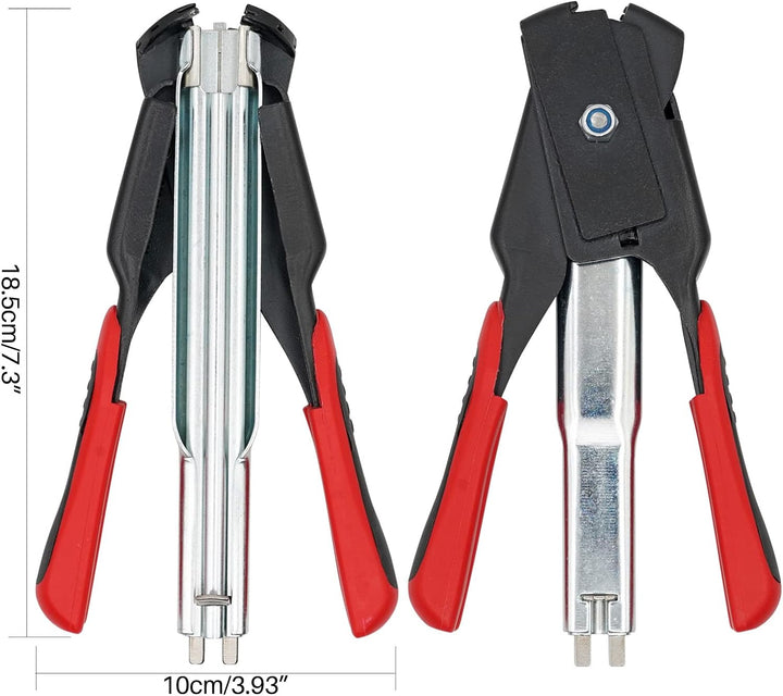 MOGOULUA Hog Ringzangen Set Haustierkäfig Zange mit 2500 Stück Zaunzange Ringe C-Typ Clip Automatisc