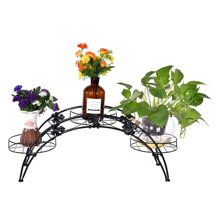Dioche Stehendes Topf-Aufbewahrungsregal, Eisenregal für Haushaltspflanzen für Wohnzimmer, Garten (s