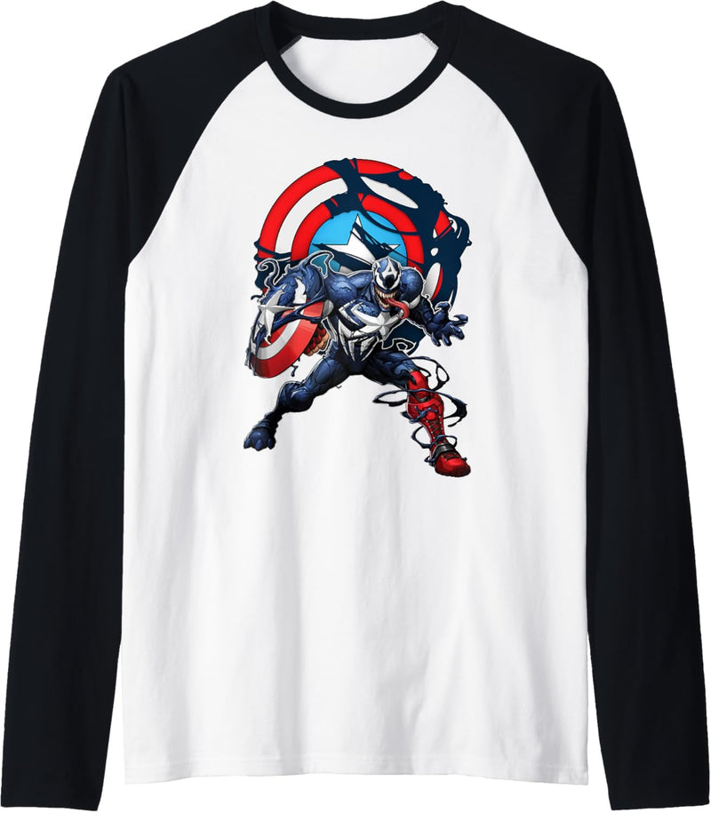 Marvel Captain Venom Portrait Logo Raglan