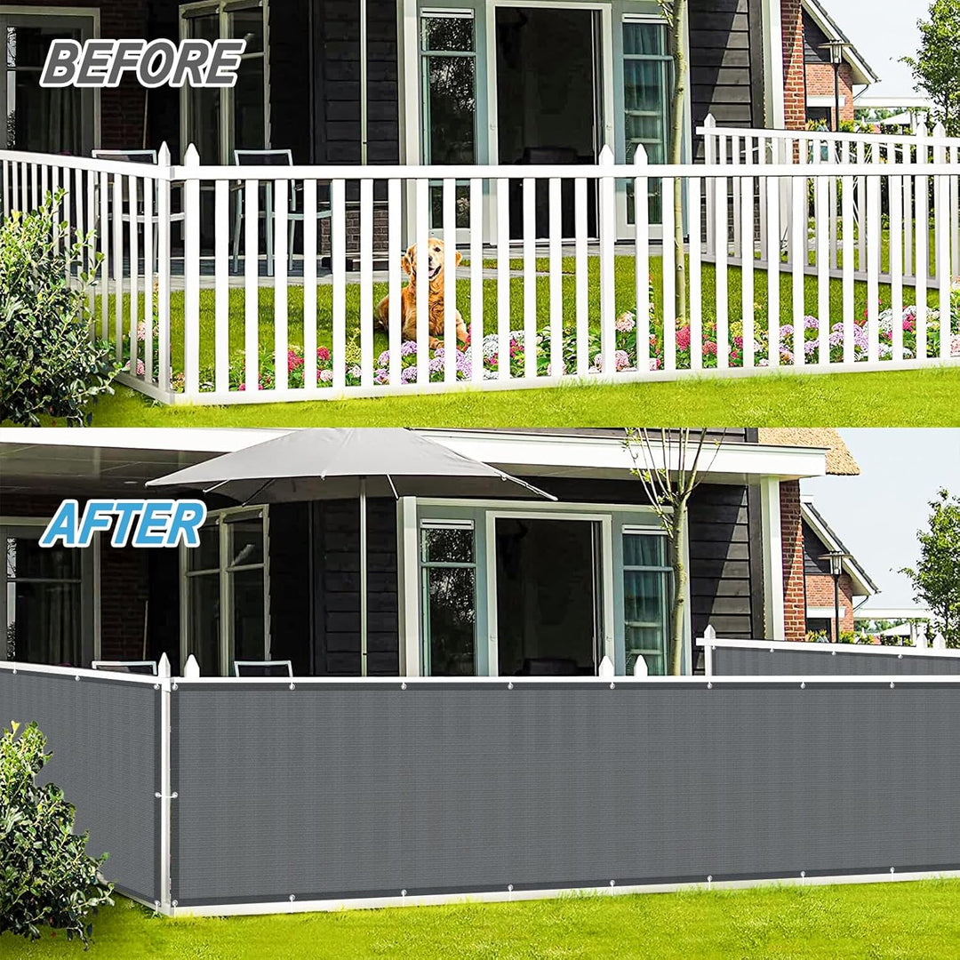 LOVE STORY Balkon-Sichtschutz 100x500cm mit HDPE-Gewebe,Luftdurchlässige Netz-Balkonverkleidung mit