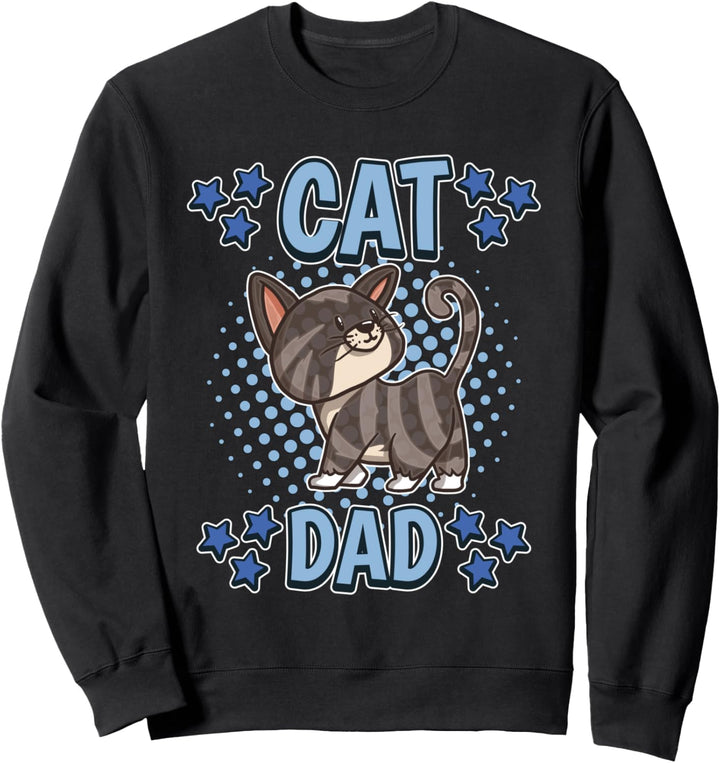 Herren Cat Dad Papa Vatertag Katze Sweatshirt