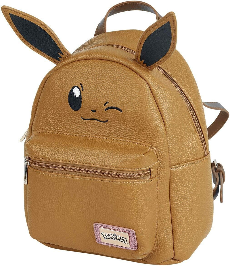 DIFUZED Sac à DOS Pokemon Evoli Premium Kinder-Rucksack, 41 cm, Braun (Marron)