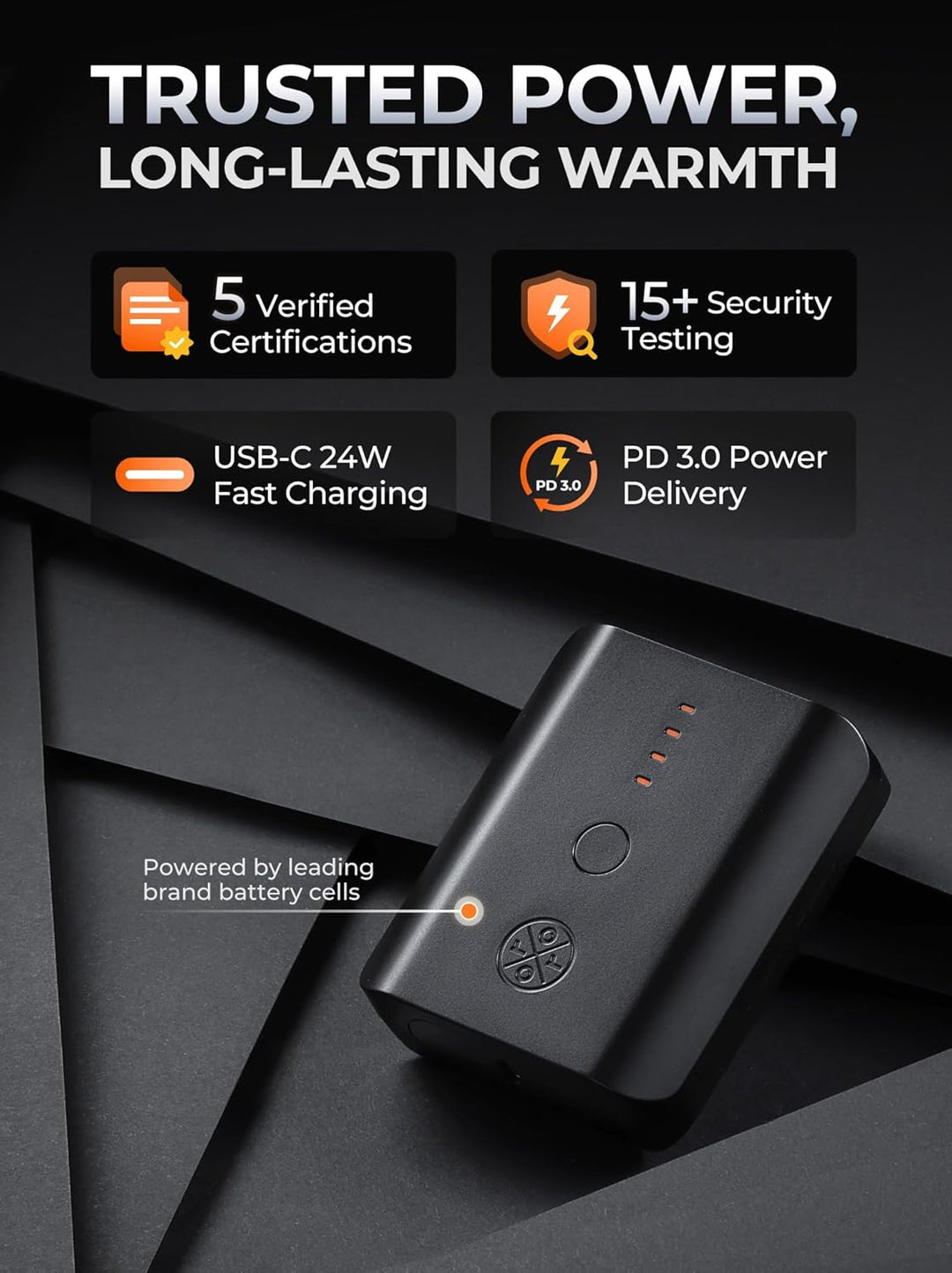 ORORO 7-Zonen Dual Control Beheizbare Weste Damen mit Powerbank, Heizweste mit Schulterheizung L Neu