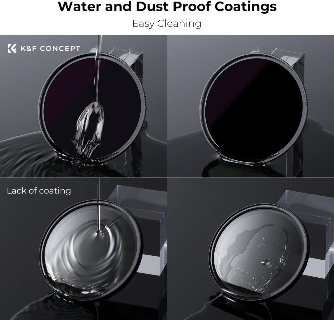 K&F CONCEPT Nano-X Serie 55mm ND100000 Filter Fester ND Filter Graufilter (16,6 Blendenstufen), 55mm