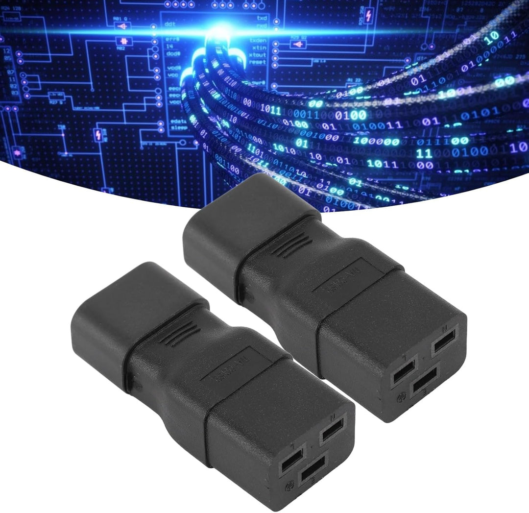 IEC320 C14 Bis IEC320 C19 Power Adapter, IEC Male -to Female Adapter Server PDU Conversion Plug -ups