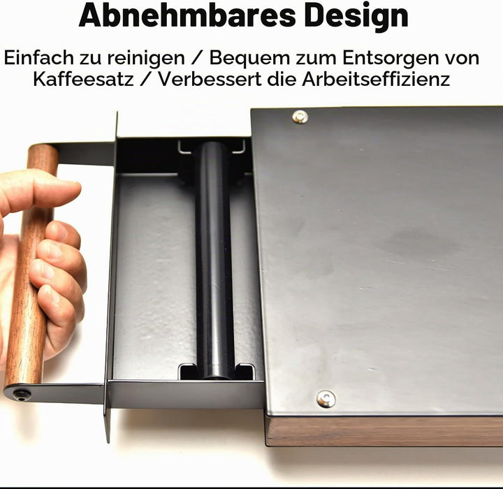Sudschublade für Siebträger，Kaffeesatz Schublade，Kaffee Klopfbox mit Stossdämpfender Abnehmbarer Klo