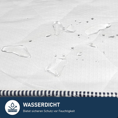 ASK Pack Matratzenschutzhüllen mit Anker-Reissverschluss - Grössen von XS bis XXL, Wasserdicht, Reis