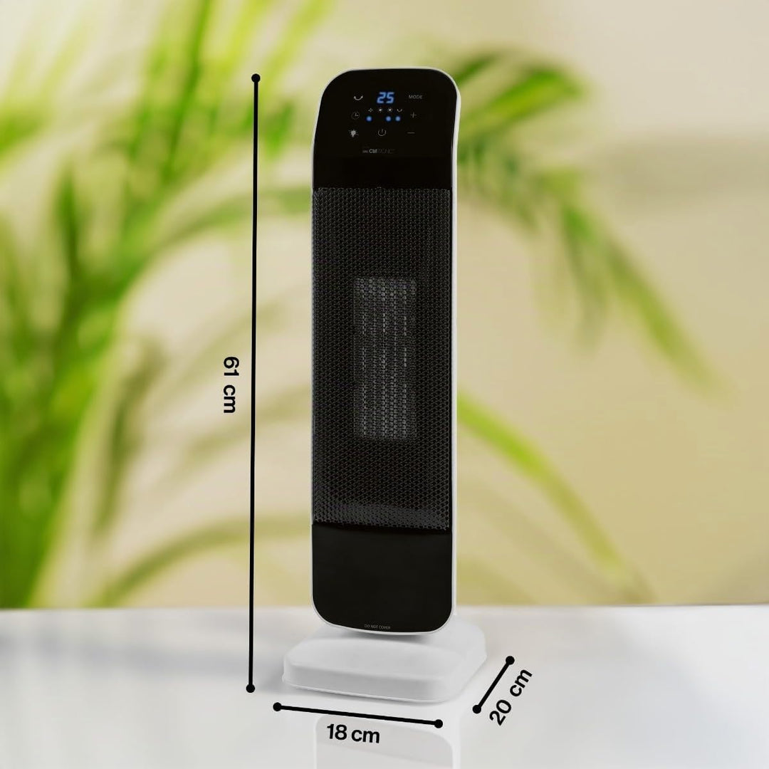 Clatronic Keramik-Heizlüfter HL 3763, Heizung und Ventilator, Elektroheizung für Badezimmer/Wohnmobi