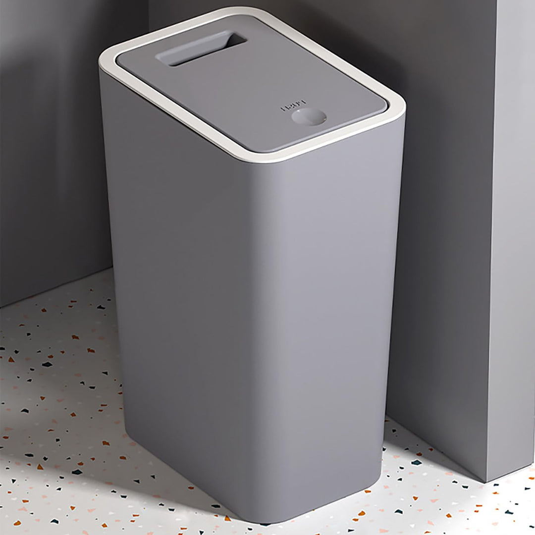 9L Mülleimer Bad,Mülleimer Küche,Schmaler Mülleimer Mit Deckel Mülleimer Geruchsdicht Pop-Up Deckel