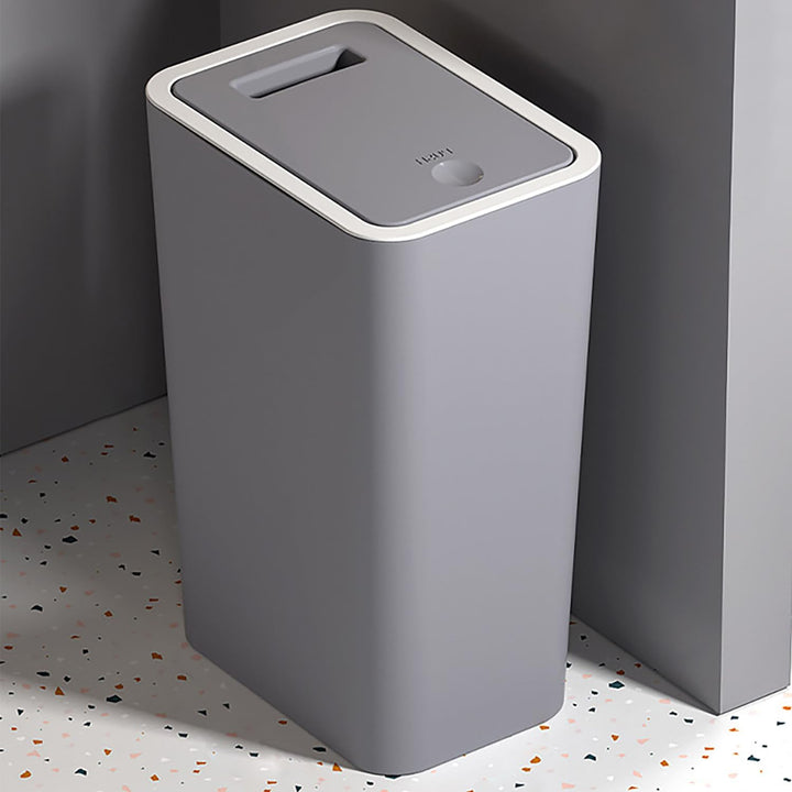 9L Mülleimer Bad,Mülleimer Küche,Schmaler Mülleimer Mit Deckel Mülleimer Geruchsdicht Pop-Up Deckel