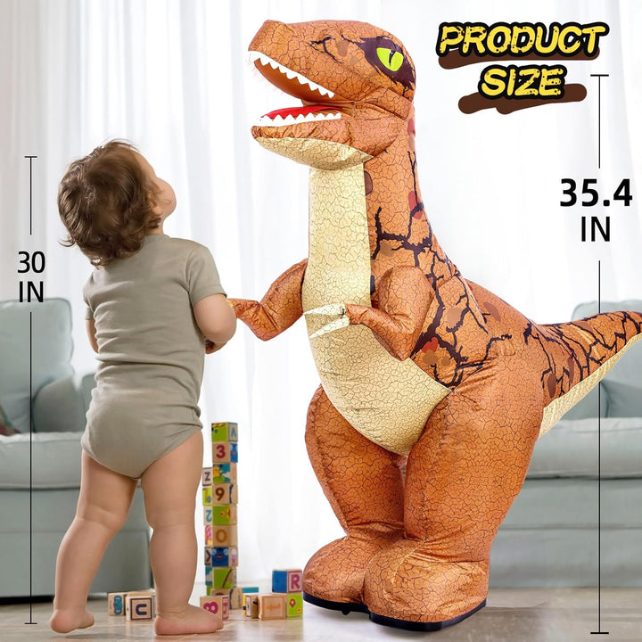 Jovow 2.4GHz Fernbedienung Aufblasbarer Dinosaurier Spielzeug,Elektrischer Dino mit 360° Drehung&amp;Vor