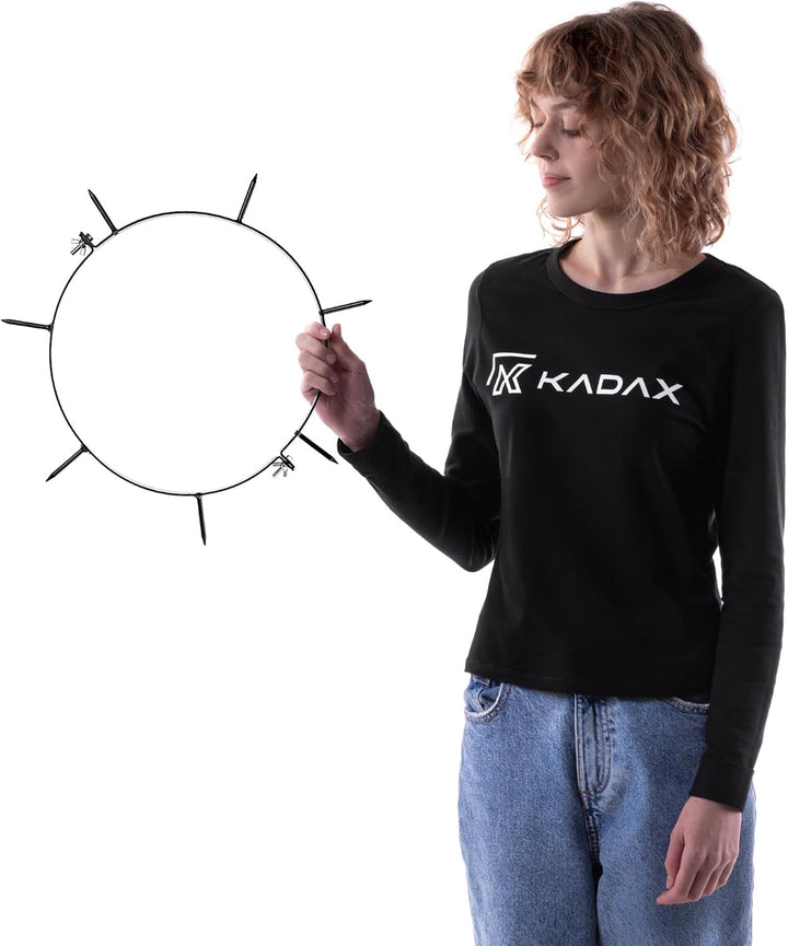 KADAX Spikeringe für Rasenwalze Ø 31–33 cm, 5er Set, Rasenlüfter Aufsatz mit 6 cm Langen Spikes aus