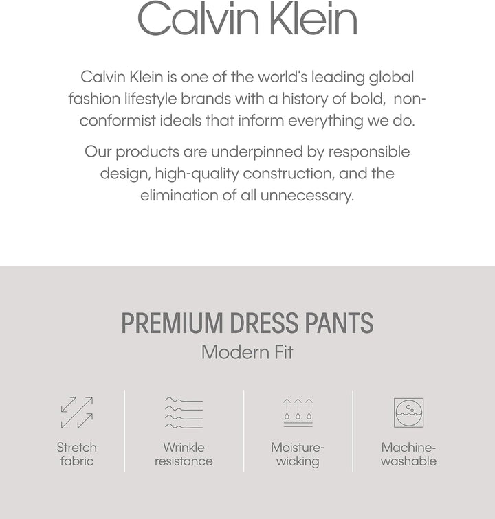 Calvin Klein Herren Moderne Passform Klassische Hose 30W / 30L Schwarz, 30W / 30L Schwarz