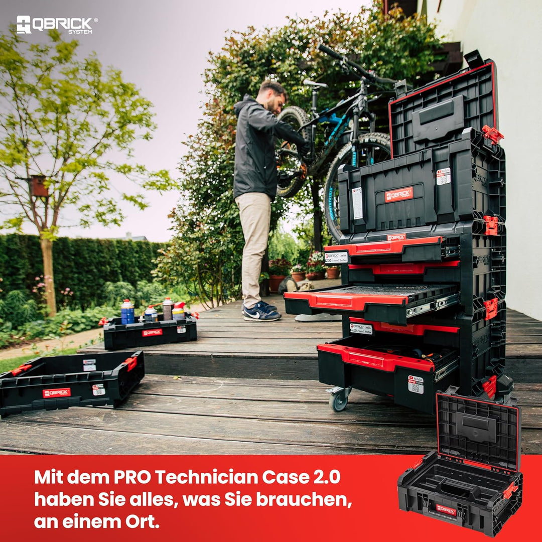 Qbrick System Werkzeugkoffer Werkzeugkasten Leer Werkzeugkiste Transportkoffer Technikerkoffer PRO T
