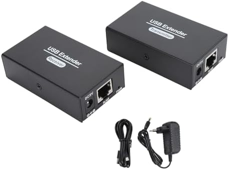 USB 2.0 Extender Bis zu 120 M über Cat5e/6/7, 4 USB 2.0 Ports, USB Over Ethernet Extender RJ45, für,