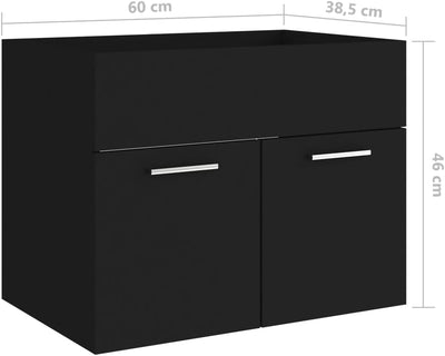 homiuse 60x38,5x46 cm Waschbeckenunterschrank Badezimmerschrank Badschrank BadmöBel Unterschrank Was