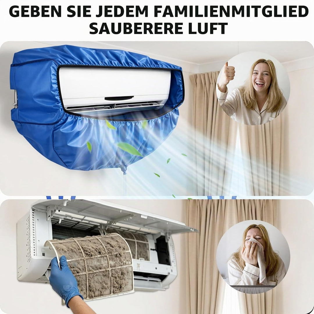 Klimaanlage Reinigungsset mit doppelseitigen Seitenpaneelen, dick beschichtetes wasserdichtes Materi