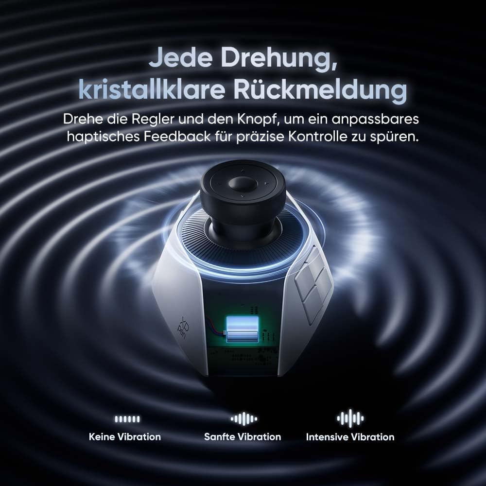 XPPen Pilot Pro Kreativ-Konsole, Pro Bluetooth-Controller für Grafikdesign, Video- und Fotobearbeitu