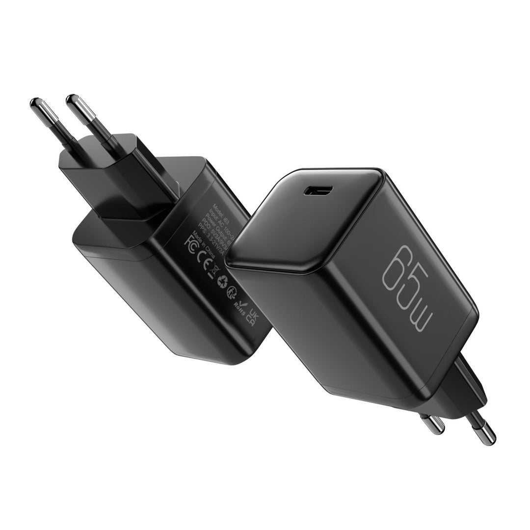 2 Stück 65W USB C Ladegerät Netzteil GaN Fast USB PD Charger Adapter Handy Schnellladenetzteil Steck