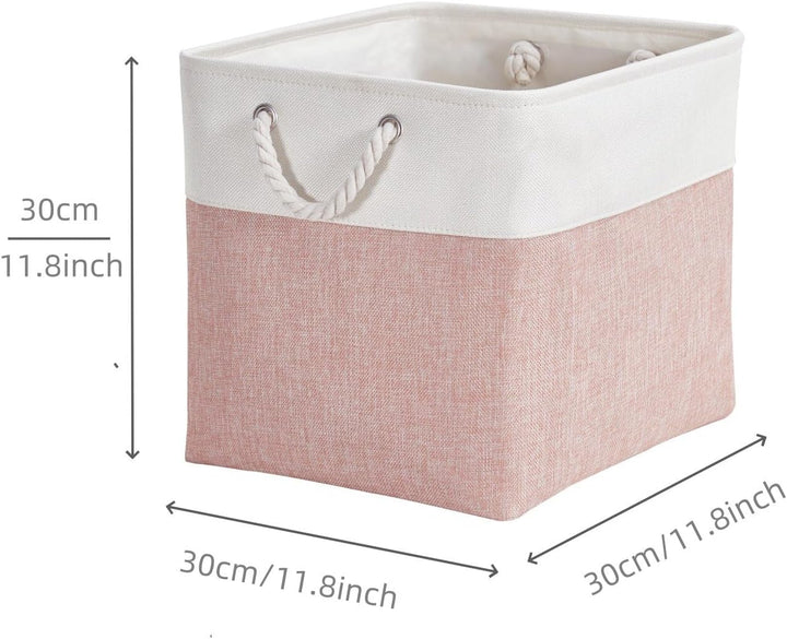 Mangata Aufbewahrungsbox,(30x30x30cm) Aufbewahrungskorb Stoff, Box in Würfel für Schrank, Regal, und
