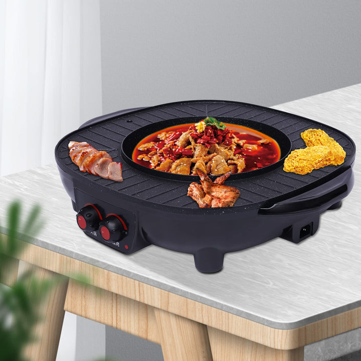 Elektrischer Hot Pot Grill, 2 in1 Multifunktion Hotpot Topf 2000 Watt/ 26cm Ø/ 3L, Thai Barbecue Fon