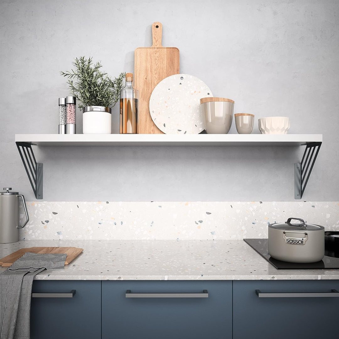 2 x sossai® Design Regalträger Truss | Regalwinkel | Wandhalterung für Regalbrett | Grösse: 250 x 25