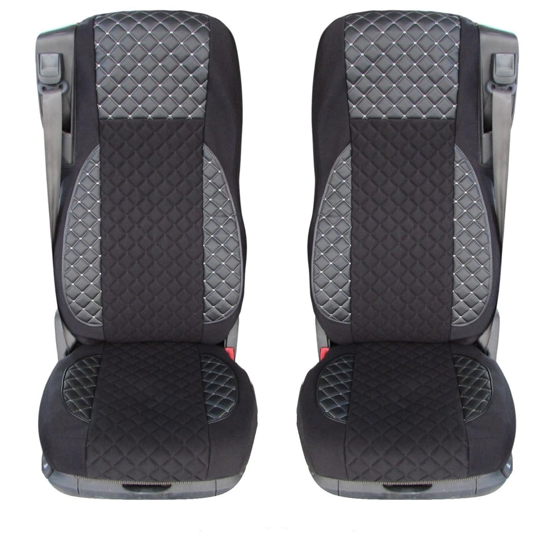 LKW-Sitzbezüge passend für DAF XG XF CF 106 Euro 6 mit 1 pneumatischem Sitz, Velours-Öko-Leder mit g