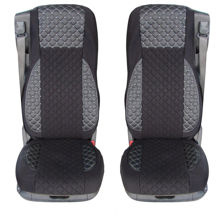 LKW-Sitzbezüge passend für DAF XG XF CF 106 Euro 6 mit 1 pneumatischem Sitz, Velours-Öko-Leder mit g
