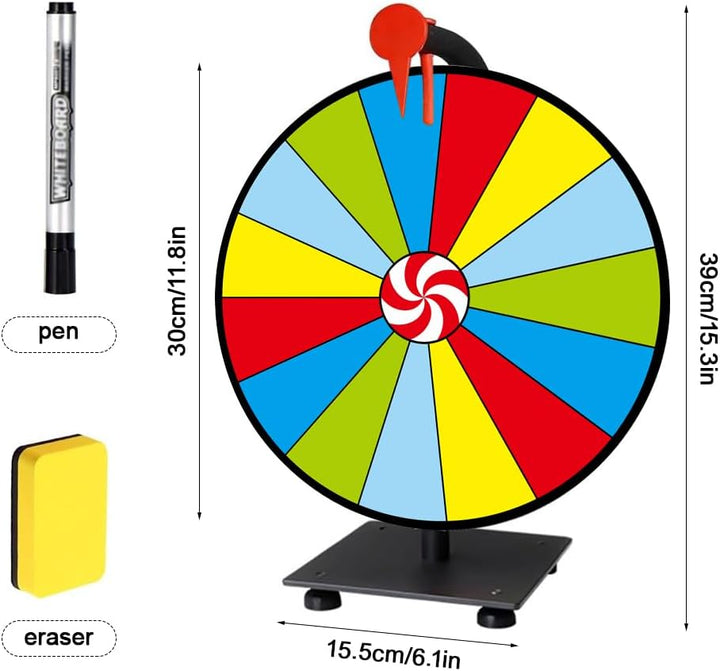 Glücksrad Zum Drehen, 30cm Glücksrad Zum Selbstgestalten, Drehrad, Gluecksrad Gluecksrad mit Trocken