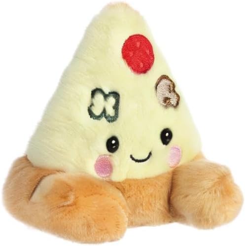 Aurora Adorable Palm Pals Peppa Pizza Slice Stuffed Animal - Pocket-Sized Fun - On-The-Go Play - Bro