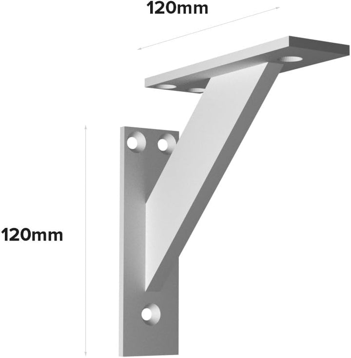 Alusfera Regalhalterung - Dekorative Regalwinkel - Regalhalter 120 mm - Wandregal Halterung - Langle