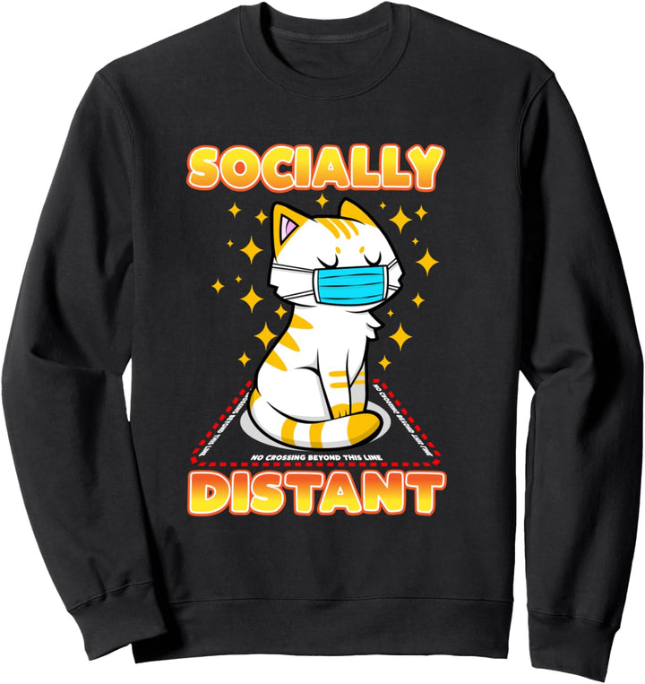 Katzengesichtsmaske Sozialdistanzierender Snobbisch-Kätzchen Sweatshirt